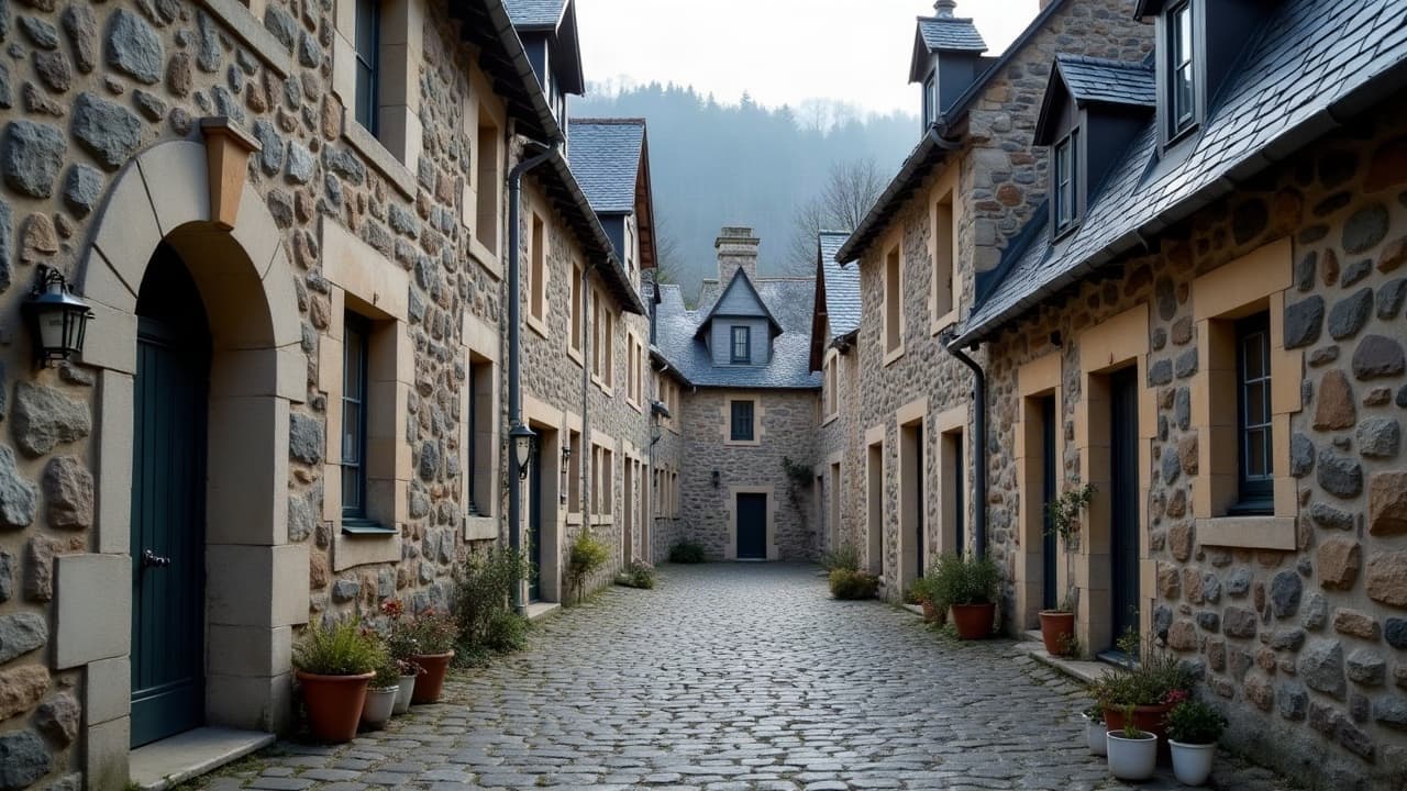 Le bourg ancien de Beaumont autour de l'ancienne abbaye, sur le plateau au sud de Clermont-Ferrand