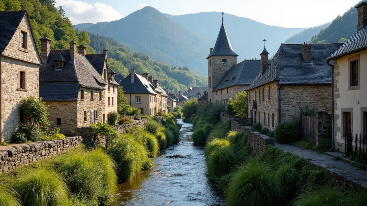Vallée du Bédat et plateau des Côtes de Clermont dominant la commune de Blanzat