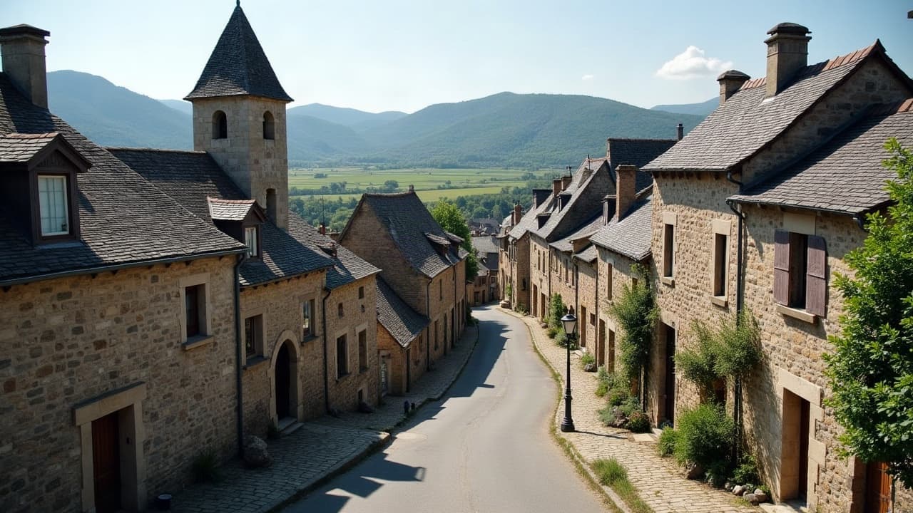 Le bourg ancien de Cébazat et ses vestiges médiévaux, au pied de la chaîne des Puys