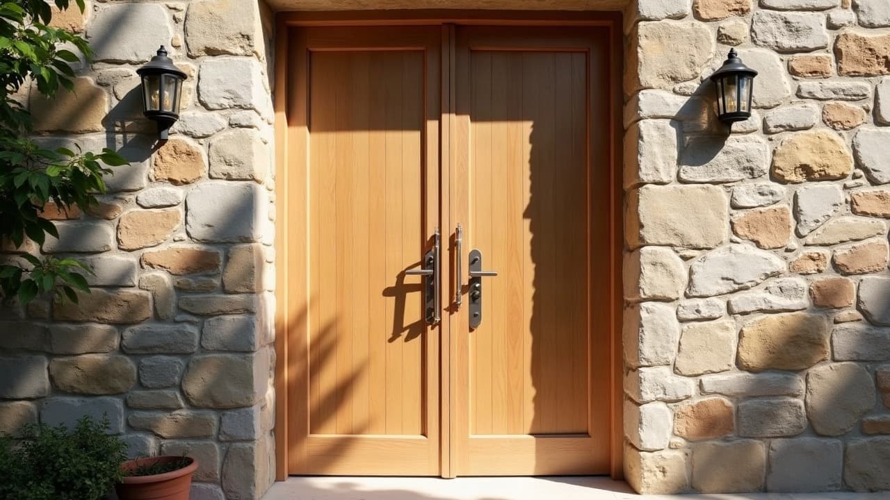 Fenêtre à petits carreaux en bois sur mesure posée sur une maison de vigneron à Châteaugay