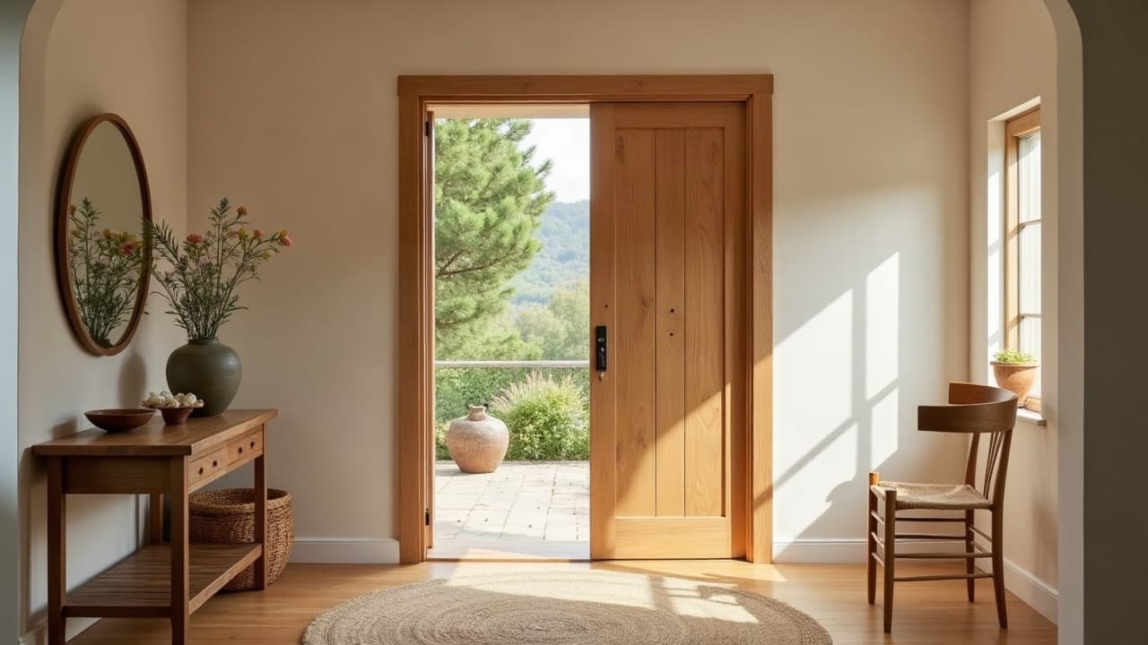 Aménagement de bureau sur mesure avec cloison et rangements en bois, local professionnel