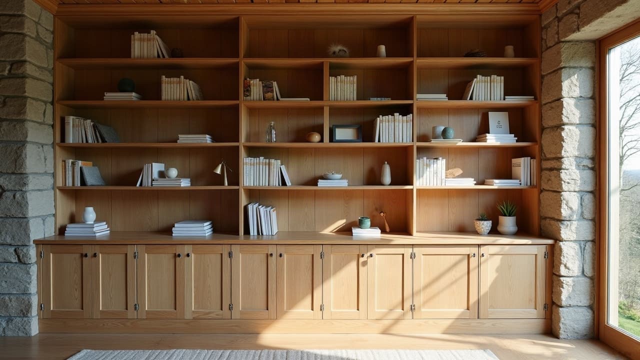Fenêtre en bois sur mesure posée dans une maison de plateau à Nohanent